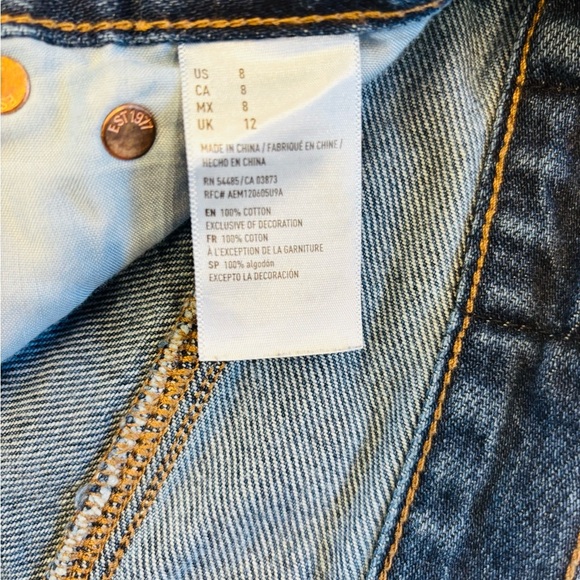 Levi's Women's Blue Jean Shorts size 8 - Picture 6 of 7